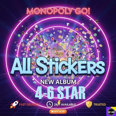 Pegatinas Monopoly Go🔥🔥🔥 4-6 estrellas⭐Todas las pegatinas nuevas SeaSon disponibles🔥LAS MÁS BARATAS⭐ Foto 1 de 2