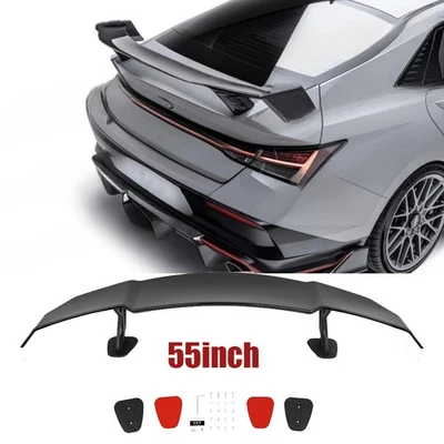 For Hyundai Elantra 55" Rear Trunk Spoiler GT Style Racing Wing Gloss Black Foto 1 de 4