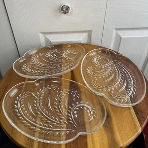 Juego de 3 platos de merienda de trigo para hostelería de colección Federal Glass Homestead - Imagen 1 de 4