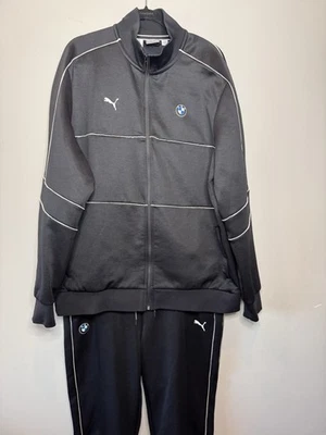 PUMA BMW MOTORSPORTS HOMBRE CHÁNDAL NEGRO PANTALONES DEPORTIVOS CHAQUETA RIBETE BLANCO 2XL Foto 1 de 4