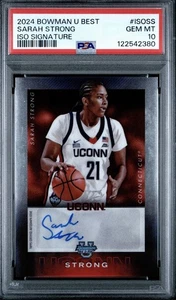 2024-25 Sarah Strong Bowman Best U ISO Signatures Auto PSA 10 GEM MINT POP 1 - Picture 1 of 2