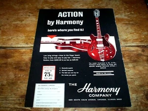 HARMONY GUITARS ( H-79 ~ 12 string Electric ) ORIG 1967 Vintage PROMO Ad NM- - Picture 1 of 1