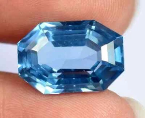 Piedra preciosa suelta Jeremejevita azul natural de 9,00 quilates corte radiante AAA+ (de Namibia) - Imagen 1 de 8