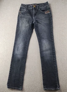 Guess Jeans Youth Girls Jeans Blue Size 12 Embroidered Pocket Low Rise 27" Denim - Picture 1 of 11