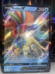 Keldeo V 053/202 Sword & Shield Pokemon TCG NM - Mint Ultra Rare Card A-6 - Picture 1 of 2