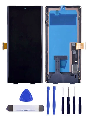 JEJO MEDIA OLED Display Touchscreen mit Rahmen Fingerabdruck LCD für Google Pixel 7 Pro