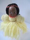 Vintage 1930's Duster Doll Handmade from Yellow Yarn New