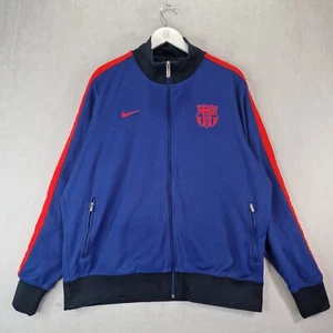 Barcelona Football Track Jacket Mens 2XL XXL Black Nike 2013-2013 Soccer Zip Up - Picture 1 of 15