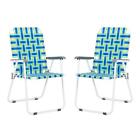 2 Pcs Folding Lounge Chairs Web Chair Beach Garden Patio Chair Webbed Chair