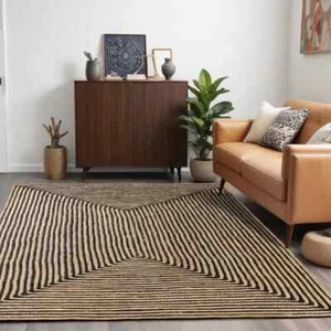 Braided Jute Reversible Indoor Outdoor Area Rugs Or Runner Rug - Picture 1 of 49