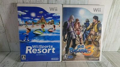 Wii SENGOKU BASARA3, Wii Sports Resort Set of 2 - Japanese Version - USED Games - Image 1 of 4
