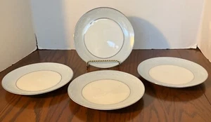 Noritake Japan 5651 LAUREATE Blue w Platinum Bread Plates 6 3/8" Set of 4 - Picture 1 of 3