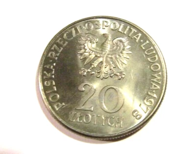 Poland 1978 20 Zlotych unc Coin  - Image 1 of 4