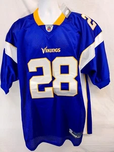 NUEVA Camiseta Reebok Onfield ADRIAN PETERSON Cosida Minnesota Vikings #28 Talla 54 - Imagen 1 de 8