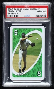 2007 Uno Derek Jeter Limited Edition Derek Jeter #5G PSA 10 GEM MT HOF