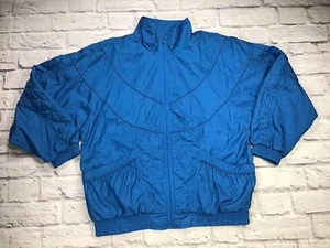 Damen Vintage Bocoo Windbreaker Full Zip Trainingsjacke Retro türkis Größe Medium - Bild 1 von 5