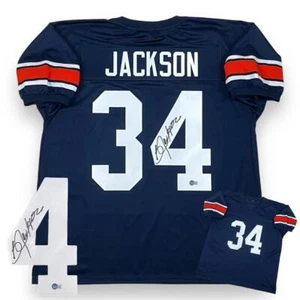 Bo Jackson Autographed SIGNED Jersey - Navy - Beckett Authenticated - Picture 1 of 5
