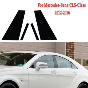 Black Pillar Posts Window Sticker Cover For Mercedes-Benz CLS-Class 2012-2016 - Foto 1 di 13