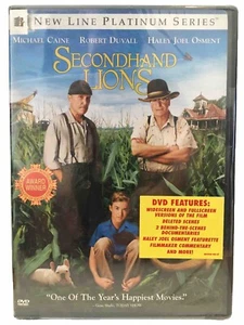 Secondhand Lions (DVD, 2004) Hype Sticker Caine/Duvall/Osment Brand New Sealed - Picture 1 of 2