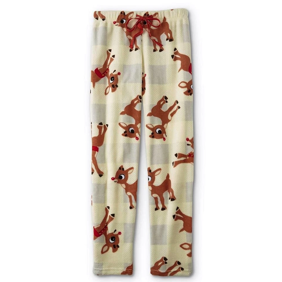 Calça Pijama Rudolph The Red Nosed Reindeer Feminina Tamanho Médio, Grande 12-14 Nova Com Etiqueta - Imagem 1 de 1