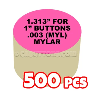 1" Tecre Mylars Clear Plastic Cover for Button Maker Badge Machine Press 500 pcs - Picture 1 of 1