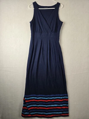 Maxi Vestido Tommy Hilfiger Mujer Sin Mangas Talla L Algodón Azul Foto 1 de 4