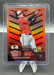 2023 Topps Update Adley Rutschman US180 Rookie Orange Black Foil RC Halloween - Bild 1 von 2
