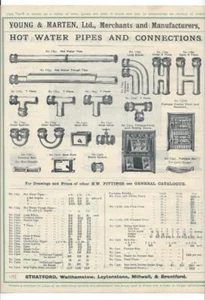 Vintage Architectural Advert Young Marten Stratford - Bakers Oven Parts - Pipes - Picture 1 of 1
