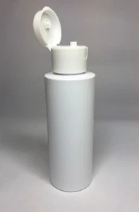 100ml Plastic White Cylindrical Bottle+White Flip Top Cap 20/410 Neck ANY AMOUNT - Picture 1 of 3