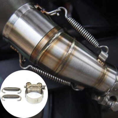 Muffler Mid Motorcycle Exhaust Pipe Link Stainless Steel Section Adapter Tool - Image 1 of 4