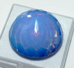 Large Blue Pinkish Fire Opal 95+ Ct. Australian Round Cut Loose Gemstone - Picture 1 of 7