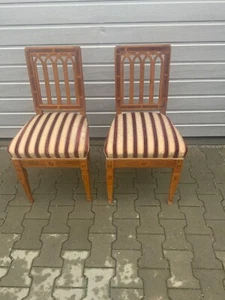 Paar Louis Seize Klassizismus Nussbaumstühle intarsiert - Bild 1 von 24