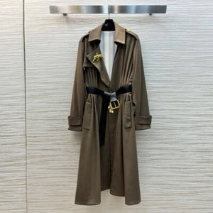 Schiaparelli Inspired Padlock Trench Coat Dove Broach Sz 8/10 Rust or Brown - Picture 1 of 12