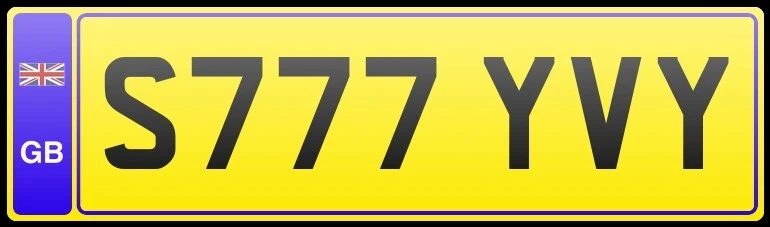 STEVEY STEVIE STEVE STEVEN PRIVATE REGISTRATION CHERISHED NUMBER PLATE S777 YVY - Image 1 of 1