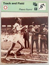 1978 Sportscaster Track and Field Card                Paavo Nurmi
