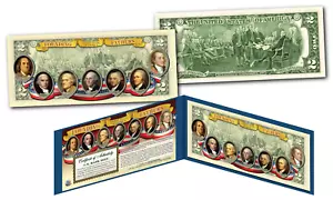 FOUNDING FATHERS of the U.S.A OFFICIAL Legal Tender U.S. $2 Bill (Version 2) - Picture 1 of 1