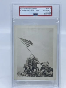Flag Raising On Iwo Jima 1945 WWII Type III Souvenir Photo PSA/DNA Joe Rosenthal - Picture 1 of 2