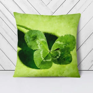 Funda de almohada rellena cojín irlandés trébol de cuatro hojas suave dispersión - Imagen 1 de 11
