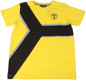 AUTOMOBILI LAMBORGHINI Kinder Jungen T-Shirt Gelb Größe 140/168 9-10 Jahre - Bild 1 von 3