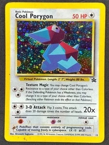 Pokémon Cool Porygon 15 WoTC Black Star Promo MP - Picture 1 of 2