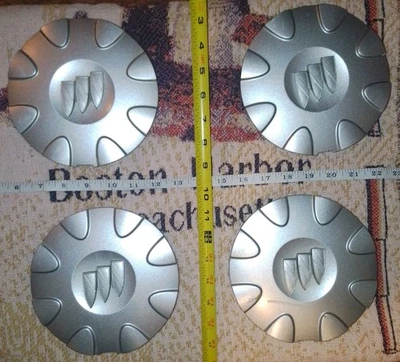 2002-2005 Buick Lesabre Silver Center Caps Hubcaps | Set Of 4 | OEM - Image 1 of 4