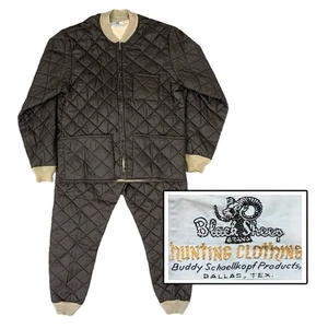 Vintage Black Sheep Hunting Clothing 80s Brown Jacket & Pant Set - Size Small - Picture 1 of 14