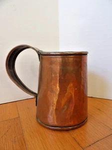 Vintage COPPER Tankard Cup Mug, Hammered - Picture 1 of 8