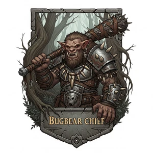 Bugbear Chief Monster Decal - Dungeons & Dragons Game Decal - 4" Fantasy Decal - Picture 1 of 4