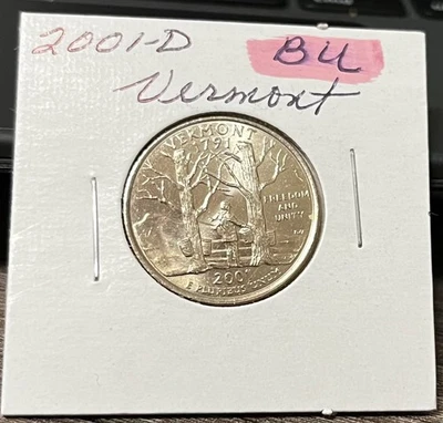 2001-D Vermont  State Quarter (Brilliant, Uncirculated) - Image 1 of 2