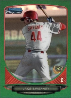2013 Bowman Chrome Mini Green Refractors #108 Jake Sweaney/75 - BB - Image 1 of 2