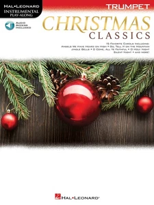Christmas Classics for Trumpet Solo Sheet Music 15 Songs Play-Along Book & Audio - Picture 1 of 1
