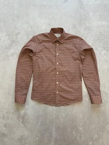 Camisa ETON Elegante Naranja y Negra Floral Calce Ajustado Para Hombre S - Imagen 1 de 17
