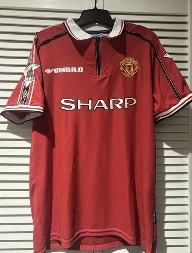 Manchester United 98/99 Soccer Jersey David Beckham #7 Mens Size