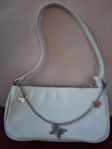 Handtasche weiß trendy kleine Tasche weiß ca. 25 x 12 x 5 cm Accessoires Ketten - Bild 1 von 5